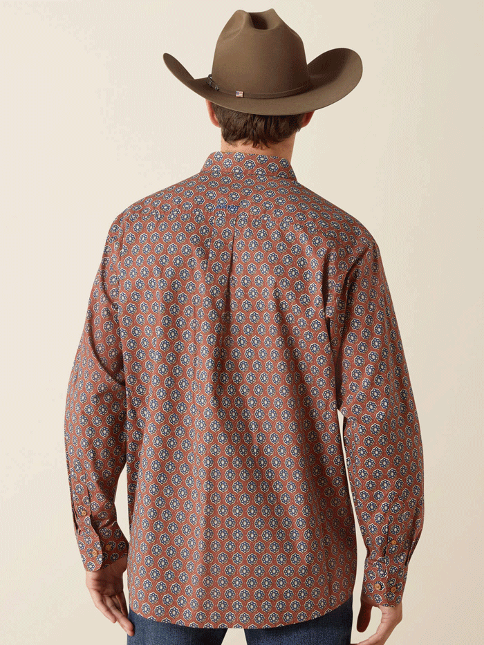 Ariat 10062239 Mens Shaw Classic Fit Long Sleeve Shirt Light Brown front view. If you need any assistance with this item or the purchase of this item please call us at five six one seven four eight eight eight zero one Monday through Saturday 10:00a.m EST to 8:00 p.m EST