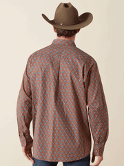 Ariat 10062239 Mens Shaw Classic Fit Long Sleeve Shirt Light Brown back view. If you need any assistance with this item or the purchase of this item please call us at five six one seven four eight eight eight zero one Monday through Saturday 10:00a.m EST to 8:00 p.m EST