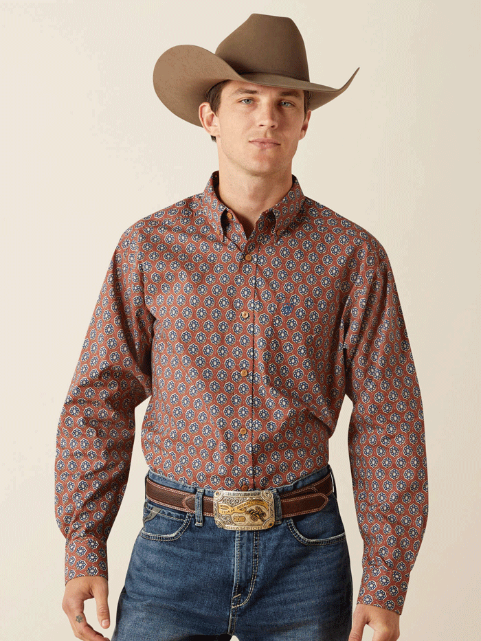 Ariat 10062239 Mens Shaw Classic Fit Long Sleeve Shirt Light Brown J.C. Western Wear Ariat 10062239 Mens Shaw Classic Fit Long Sleeve Shirt Light Brown J.C. Western Wear