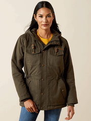 Ariat 10062344 Womens Grizzly 2.0 Parka Earth front view. If you need any assistance with this item or the purchase of this item please call us at five six one seven four eight eight eight zero one Monday through Saturday 10:00a.m EST to 8:00 p.m EST