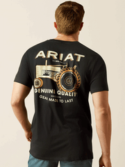 Ariat 10062425 Mens Gramps Tractor T-Shirt Black back view. If you need any assistance with this item or the purchase of this item please call us at five six one seven four eight eight eight zero one Monday through Saturday 10:00a.m EST to 8:00 p.m EST
