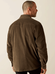 Ariat 10062519 Mens Retro Corduroy Shirt Jacket Dark Green back view. If you need any assistance with this item or the purchase of this item please call us at five six one seven four eight eight eight zero one Monday through Saturday 10:00a.m EST to 8:00 p.m EST
