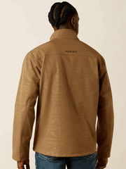 Ariat 10062599 Mens Vernon Softshell Jacket Khaki Southwest back view. If you need any assistance with this item or the purchase of this item please call us at five six one seven four eight eight eight zero one Monday through Saturday 10:00a.m EST to 8:00 p.m EST
