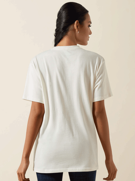 Ariat 10062805 Womens Aces T-Shirt Papyrus Ivory back view. If you need any assistance with this item or the purchase of this item please call us at five six one seven four eight eight eight zero one Monday through Saturday 10:00a.m EST to 8:00 p.m EST