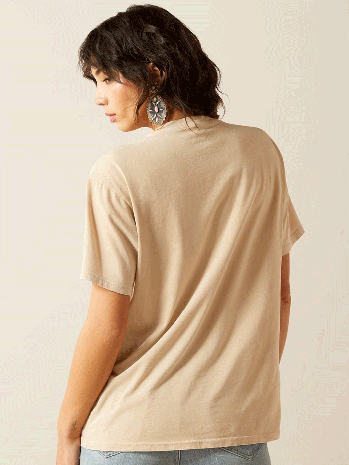 Ariat 10062916 Womens Ride On T-Shirt Natural front view. If you need any assistance with this item or the purchase of this item please call us at five six one seven four eight eight eight zero one Monday through Saturday 10:00a.m EST to 8:00 p.m EST
