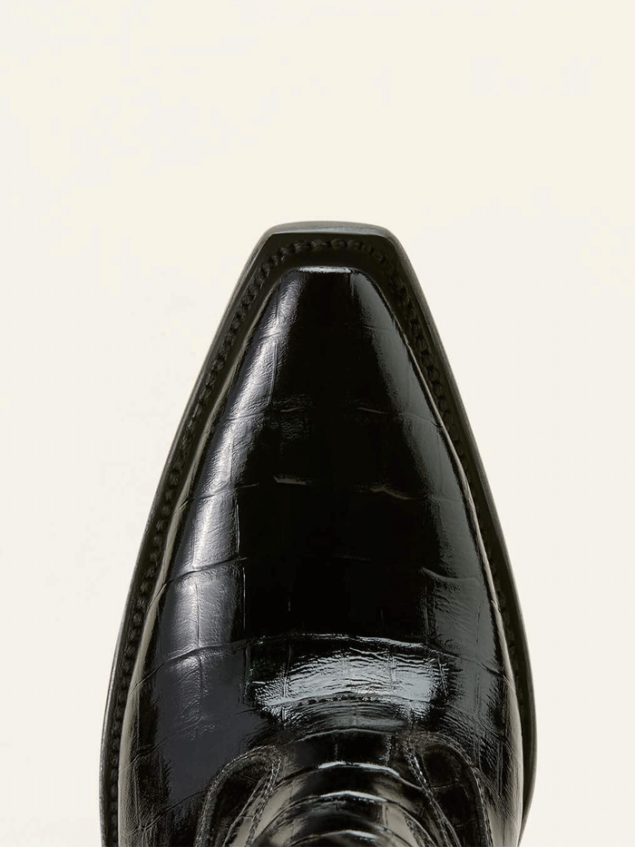 Ariat 10063822 Womens Jade X Toe Western Boot Luxe Caviar Croc Print Black front and outter side view. If you need any assistance with this item or the purchase of this item please call us at five six one seven four eight eight eight zero one Monday through Saturday 10:00a.m EST to 8:00 p.m EST
