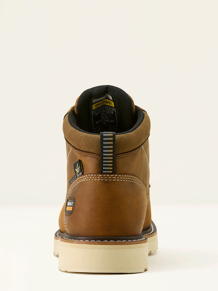 Ariat 10063850 Mens Rebar Lift Chukka MetGuard Composite Toe Work Boot Distressed Brown front and side view. If you need any assistance with this item or the purchase of this item please call us at five six one seven four eight eight eight zero one Monday through Saturday 10:00a.m EST to 8:00 p.m EST
