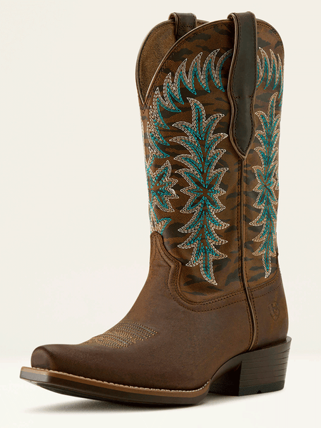 Ariat 10063900 Womens Beaumont Western Boot Sassy Brown front and side view. If you need any assistance with this item or the purchase of this item please call us at five six one seven four eight eight eight zero one Monday through Saturday 10:00a.m EST to 8:00 p.m EST
