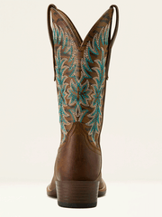 Ariat 10063900 Womens Beaumont Western Boot Sassy Brown back view. If you need any assistance with this item or the purchase of this item please call us at five six one seven four eight eight eight zero one Monday through Saturday 10:00a.m EST to 8:00 p.m EST
