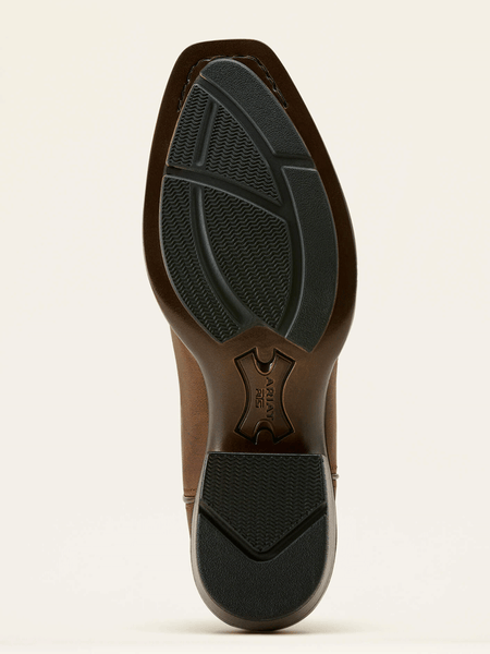 Ariat 10063900 Womens Beaumont Western Boot Sassy Brown sole view. If you need any assistance with this item or the purchase of this item please call us at five six one seven four eight eight eight zero one Monday through Saturday 10:00a.m EST to 8:00 p.m EST
