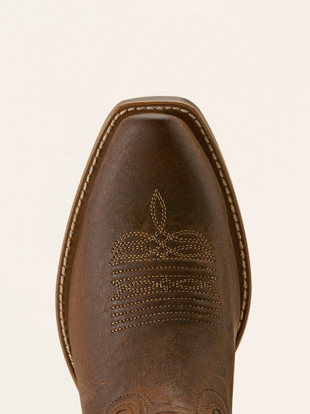 Ariat 10063900 Womens Beaumont Western Boot Sassy Brown toe view. If you need any assistance with this item or the purchase of this item please call us at five six one seven four eight eight eight zero one Monday through Saturday 10:00a.m EST to 8:00 p.m EST
