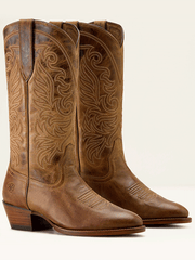 Ariat 10063905 Womens Louella R Toe Western Boot Pearl Brown side view pair. If you need any assistance with this item or the purchase of this item please call us at five six one seven four eight eight eight zero one Monday through Saturday 10:00a.m EST to 8:00 p.m EST