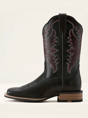 Ariat 10063918 Womens Olena Wide Square Toe Western Boot Obsidian Black side view. If you need any assistance with this item or the purchase of this item please call us at five six one seven four eight eight eight zero one Monday through Saturday 10:00a.m EST to 8:00 p.m EST