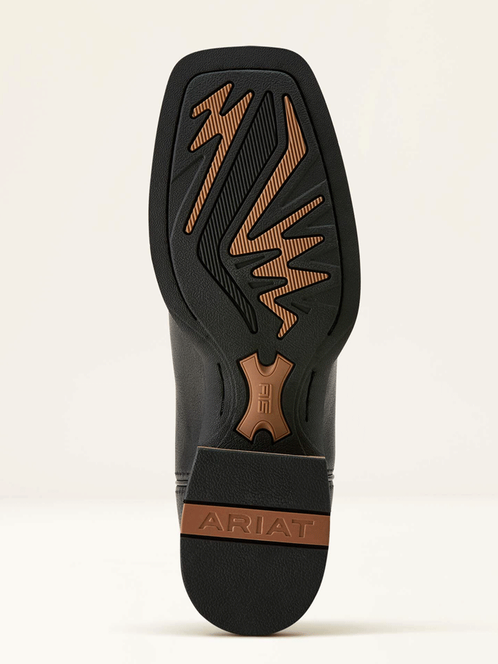 Ariat 10063918 Womens Olena Wide Square Toe Western Boot Obsidian Black front and side view.If you need any assistance with this item or the purchase of this item please call us at five six one seven four eight eight eight zero one Monday through Saturday 10:00a.m EST to 8:00 p.m EST
