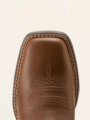 Ariat 10064074 Womens Round Up Filly Wide Square Toe Western Boot Sorrel Crunch Brown toe view. If you need any assistance with this item or the purchase of this item please call us at five six one seven four eight eight eight zero one Monday through Saturday 10:00a.m EST to 8:00 p.m EST
