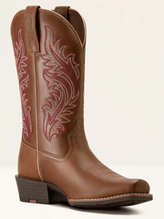 Ariat 10064076 Womens Round Up Narrow Cutter Toe Western Boot Sorrel Crunch front / side view. If you need any assistance with this item or the purchase of this item please call us at five six one seven four eight eight eight zero one Monday through Saturday 10:00a.m EST to 8:00 p.m EST