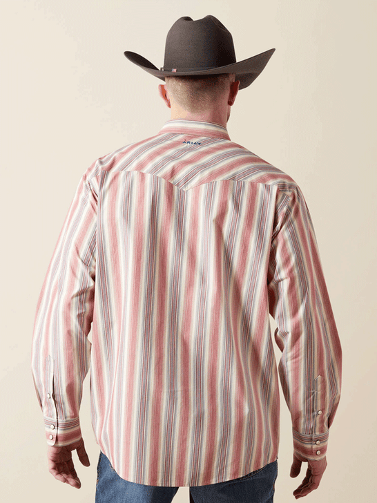 Ariat 10065783 Mens  Pro Series Flynn Classic Fit Shirt Cream back view. If you need any assistance with this item or the purchase of this item please call us at five six one seven four eight eight eight zero one Monday through Saturday 10:00a.m EST to 8:00 p.m EST