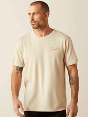 Ariat 10065893 Mens Roper's Delight T-Shirt Natural front view. If you need any assistance with this item or the purchase of this item please call us at five six one seven four eight eight eight zero one Monday through Saturday 10:00a.m EST to 8:00 p.m EST