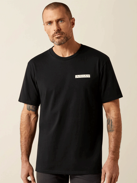 Ariat 10065895 Mens Grateful Muertos T-Shirt Black front view. If you need any assistance with this item or the purchase of this item please call us at five six one seven four eight eight eight zero one Monday through Saturday 10:00a.m EST to 8:00 p.m EST