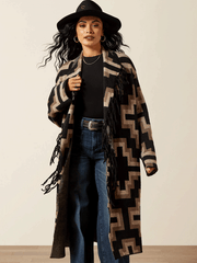 Ariat 10065949 Womens Barrel Sweater Coat Nala Southwest front view. If you need any assistance with this item or the purchase of this item please call us at five six one seven four eight eight eight zero one Monday through Saturday 10:00a.m EST to 8:00 p.m EST
