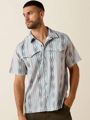 Ariat 10071047 Mens Printed VentTEK Western Yoke Classic Fit Snap Shirt Moonbeam front view. If you need any assistance with this item or the purchase of this item please call us at five six one seven four eight eight eight zero one Monday through Saturday 10:00a.m EST to 8:00 p.m EST
