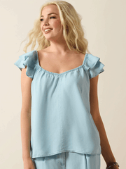 Ariat 10071135 Womens Lynn Top Light Blue front view. If you need any assistance with this item or the purchase of this item please call us at five six one seven four eight eight eight zero one Monday through Saturday 10:00a.m EST to 8:00 p.m EST
