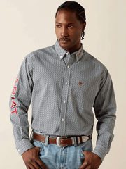 Ariat 10071716 Mens Team Ward Classic Fit Shirt Black front view. If you need any assistance with this item or the purchase of this item please call us at five six one seven four eight eight eight zero one Monday through Saturday 10:00a.m EST to 8:00 p.m EST
