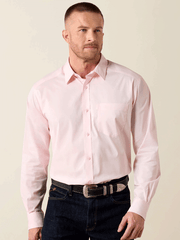 Ariat 10072738 Mens Everything Classic Fit Long Sleeve Shirt Icy Pink front view. If you need any assistance with this item or the purchase of this item please call us at five six one seven four eight eight eight zero one Monday through Saturday 10:00a.m EST to 8:00 p.m EST
