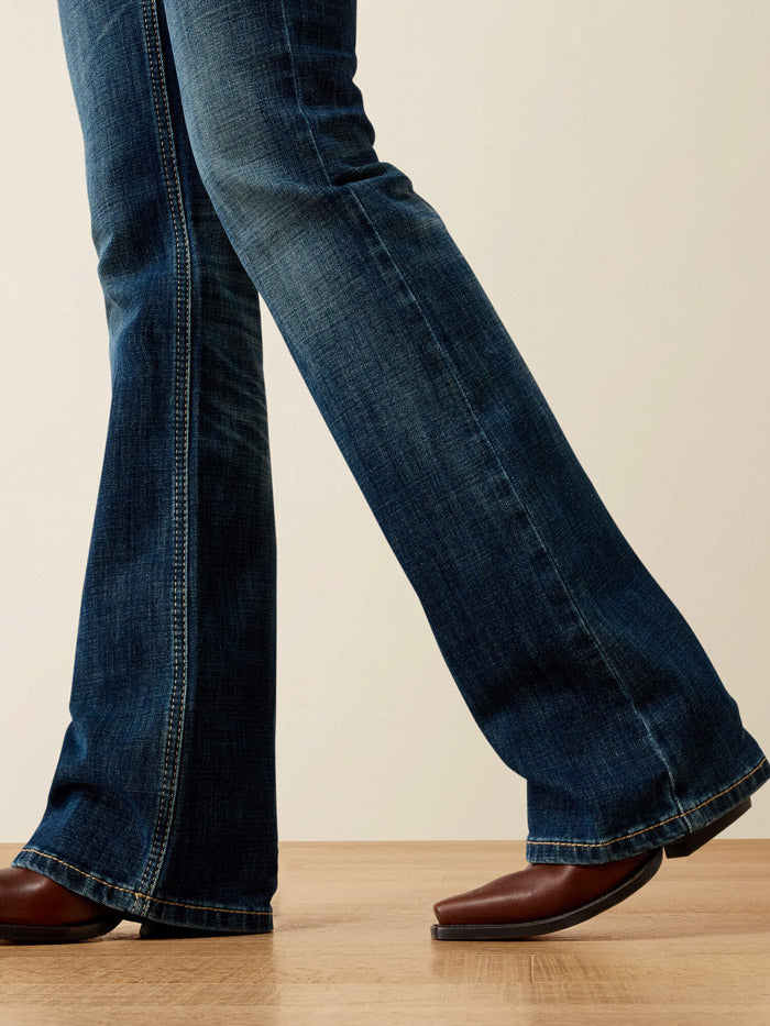 Ariat 10072972 Womens Mid Rise Fiona Boot Cut Jeans Istanbul Navy front view. If you need any assistance with this item or the purchase of this item please call us at five six one seven four eight eight eight zero one Monday through Saturday 10:00a.m EST to 8:00 p.m EST