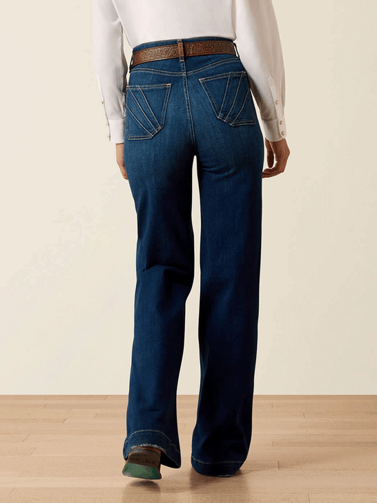 Ariat 10072972 Womens Mid Rise Fiona Boot Cut Jeans Istanbul Navy back view. If you need any assistance with this item or the purchase of this item please call us at five six one seven four eight eight eight zero one Monday through Saturday 10:00a.m EST to 8:00 p.m EST
