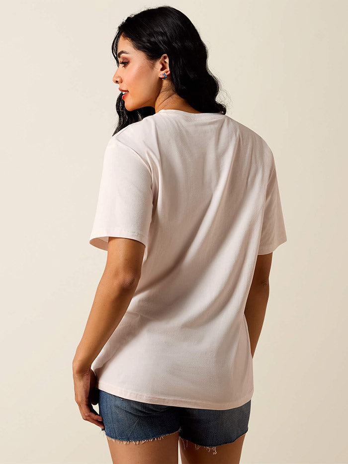 Ariat 10073450 Womens Farm Raised T-Shirt Sea Salt front view. If you need any assistance with this item or the purchase of this item please call us at five six one seven four eight eight eight zero one Monday through Saturday 10:00a.m EST to 8:00 p.m EST