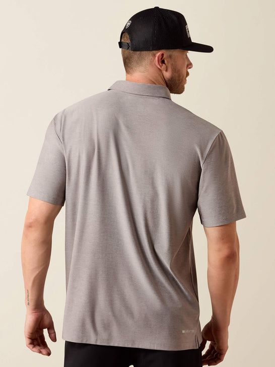 Ariat 10073474 Mens Charger 2.0 Polo Sky Rocket back view. If you need any assistance with this item or the purchase of this item please call us at five six one seven four eight eight eight zero one Monday through Saturday 10:00a.m EST to 8:00 p.m EST
