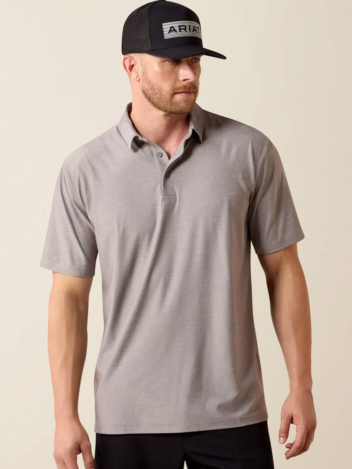 Ariat 10073474 Mens Charger 2.0 Polo Sky Rocket front view. If you need any assistance with this item or the purchase of this item please call us at five six one seven four eight eight eight zero one Monday through Saturday 10:00a.m EST to 8:00 p.m EST
