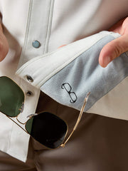 Ariat 10073498 Mens Western VentTEK Classic Fit Shirt Aqua Heather lens cloth view. If you need any assistance with this item or the purchase of this item please call us at five six one seven four eight eight eight zero one Monday through Saturday 10:00a.m EST to 8:00 p.m EST