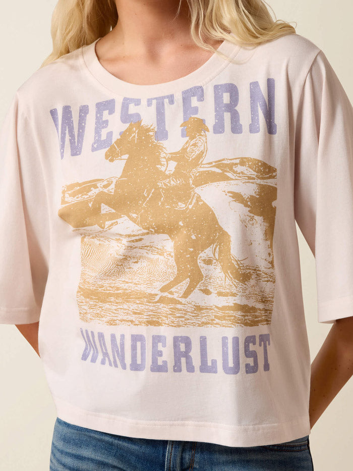 Ariat 10073511 Womens Western Wanderlust T-Shirt Sea Salt front view. If you need any assistance with this item or the purchase of this item please call us at five six one seven four eight eight eight zero one Monday through Saturday 10:00a.m EST to 8:00 p.m EST
