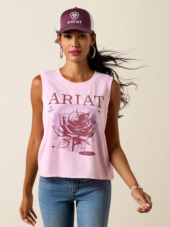 Ariat 10073514 Womens Canyon Rose Tank Pirouette front view. If you need any assistance with this item or the purchase of this item please call us at five six one seven four eight eight eight zero one Monday through Saturday 10:00a.m EST to 8:00 p.m EST