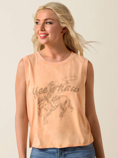 Ariat 10073515 Womens Wild Roper Tank Apricot front view. If you need any assistance with this item or the purchase of this item please call us at five six one seven four eight eight eight zero one Monday through Saturday 10:00a.m EST to 8:00 p.m EST