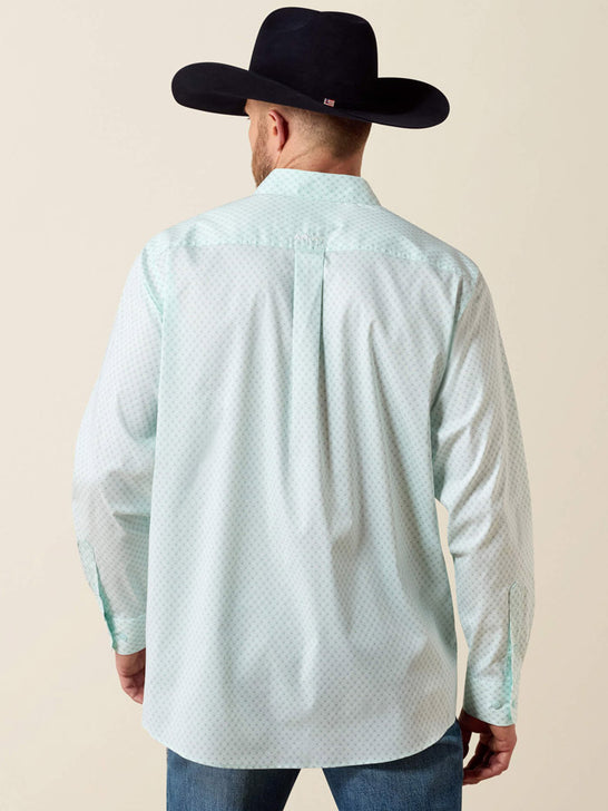 Ariat 10073897 Mens Everything Classic Fit Shirt Light Blue back view. If you need any assistance with this item or the purchase of this item please call us at five six one seven four eight eight eight zero one Monday through Saturday 10:00a.m EST to 8:00 p.m EST