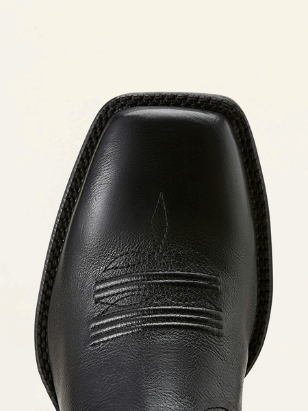 Ariat 10074245 Mens Alden Wide Square Toe Western Boot Eclipse Black toe view. If you need any assistance with this item or the purchase of this item please call us at five six one seven four eight eight eight zero one Monday through Saturday 10:00a.m EST to 8:00 p.m EST
