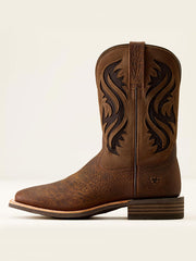 Ariat 10074257 Mens Kanyon Toughstock VentTEK Wide Square Toe Cowboy Boot Adobe Mocha Suede side view. If you need any assistance with this item or the purchase of this item please call us at five six one seven four eight eight eight zero one Monday through Saturday 10:00a.m EST to 8:00 p.m EST
