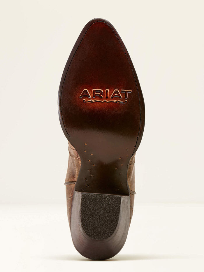 Ariat 10074386 Womens Julietta J Toe Western Boot Fawn front and side view. If you need any assistance with this item or the purchase of this item please call us at five six one seven four eight eight eight zero one Monday through Saturday 10:00a.m EST to 8:00 p.m EST
