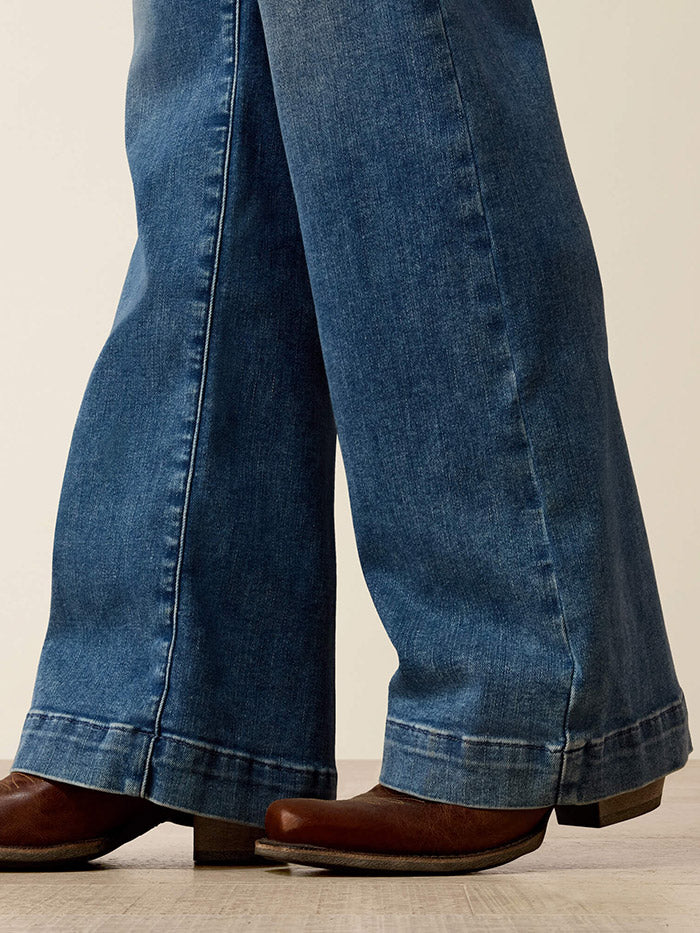Ariat 10079053 Womens Perfect Rise Revel Vilma Ultrastretch Trouser Jeans Sky Valley front view. If you need any assistance with this item or the purchase of this item please call us at five six one seven four eight eight eight zero one Monday through Saturday 10:00a.m EST to 8:00 p.m EST