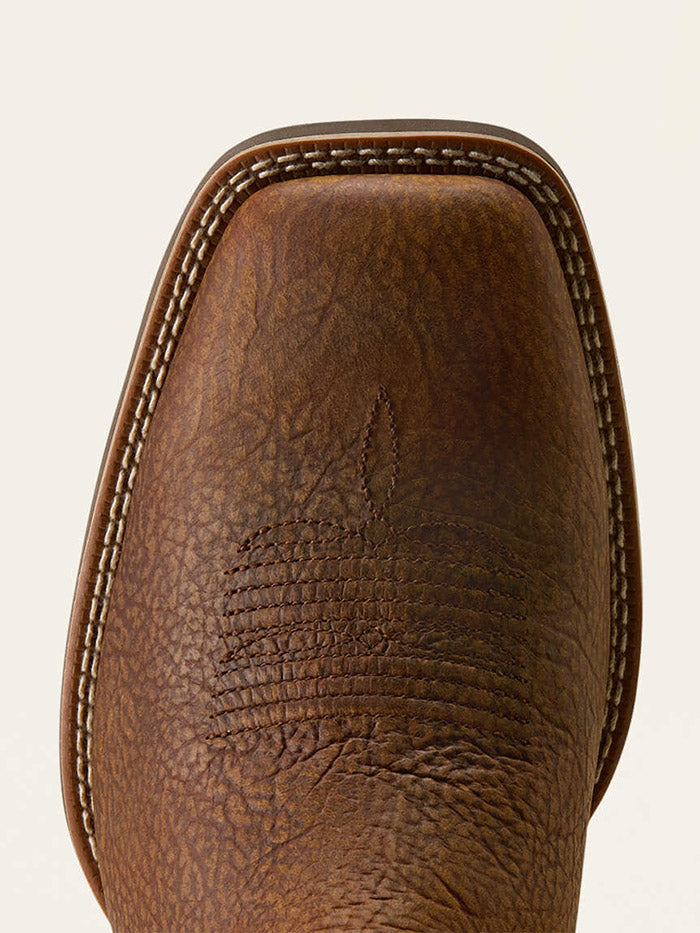 Ariat 10080413 Mens Sport Sidebet Wide Square Toe Cowboy Boot Toasted Grain Dark Tan side / front view. If you need any assistance with this item or the purchase of this item please call us at five six one seven four eight eight eight zero one Monday through Saturday 10:00a.m EST to 8:00 p.m EST