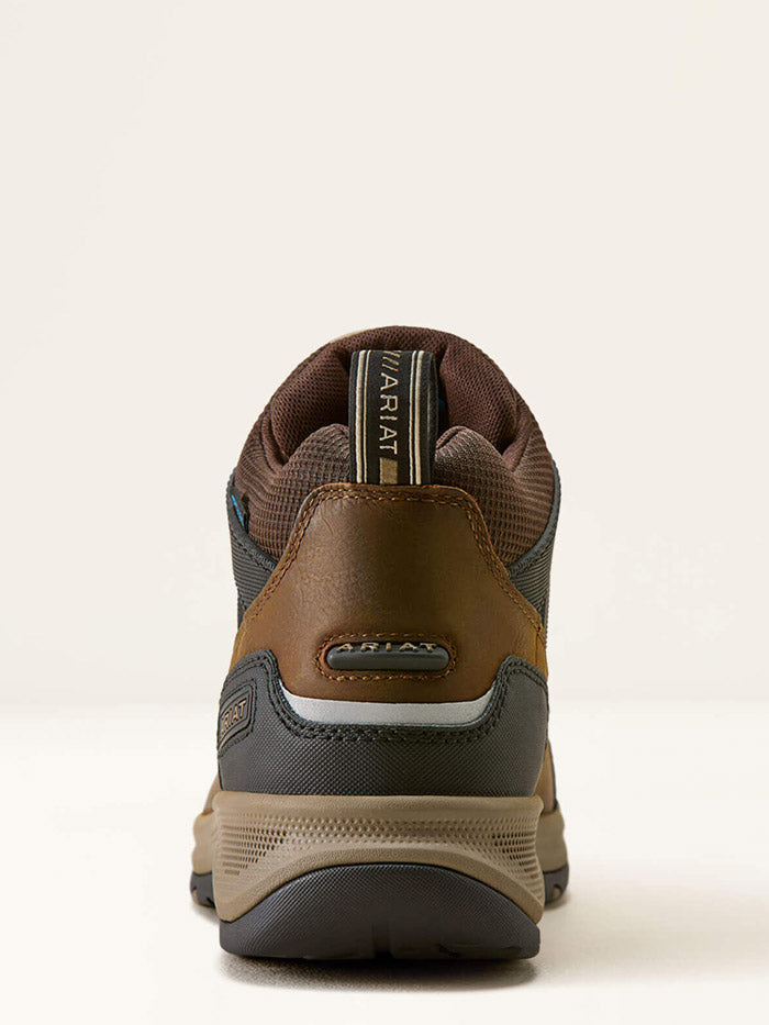 Ariat 10080518 Mens Terrain Trek Waterproof Boot Dark Chocolate front and side view. If you need any assistance with this item or the purchase of this item please call us at five six one seven four eight eight eight zero one Monday through Saturday 10:00a.m EST to 8:00 p.m EST
