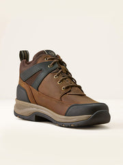 Ariat 10080518 Mens Terrain Trek Waterproof Boot Dark Chocolate inner side view. If you need any assistance with this item or the purchase of this item please call us at five six one seven four eight eight eight zero one Monday through Saturday 10:00a.m EST to 8:00 p.m EST