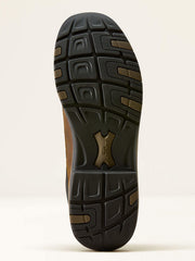 Ariat 10080518 Mens Terrain Trek Waterproof Boot Dark Chocolate sole view. If you need any assistance with this item or the purchase of this item please call us at five six one seven four eight eight eight zero one Monday through Saturday 10:00a.m EST to 8:00 p.m EST