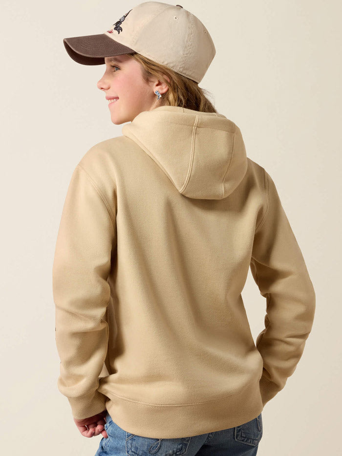 Ariat 10080606 Youth Lucia Hoodie Irish Cream Tan front view. If you need any assistance with this item or the purchase of this item please call us at five six one seven four eight eight eight zero one Monday through Saturday 10:00a.m EST to 8:00 p.m EST
