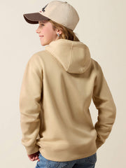Ariat 10080606 Youth Lucia Hoodie Irish Cream Tan back view. If you need any assistance with this item or the purchase of this item please call us at five six one seven four eight eight eight zero one Monday through Saturday 10:00a.m EST to 8:00 p.m EST