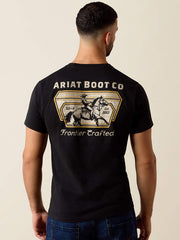 Ariat 10080684 Mens Frontier Crafted T-Shirt Black back view. If you need any assistance with this item or the purchase of this item please call us at five six one seven four eight eight eight zero one Monday through Saturday 10:00a.m EST to 8:00 p.m EST
