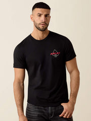 Ariat 10080686 Mens Ranch Royalty T-Shirt Black front view. If you need any assistance with this item or the purchase of this item please call us at five six one seven four eight eight eight zero one Monday through Saturday 10:00a.m EST to 8:00 p.m EST